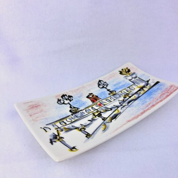 Gien Jolie Paris Letter Tray 7.5" x 4" Caroline Saint Georges France Ceramic - Picture 3 of 10